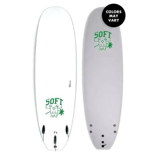 Softdog Surf Softdog Skooldog Dual Stringer Soft Top Surfbrett (Grau/Grün)
