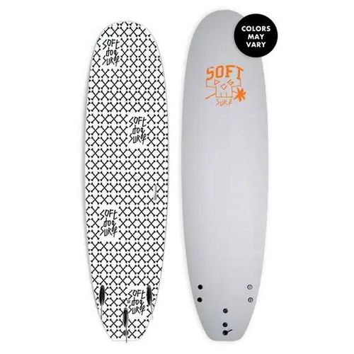 Softdog Surf Softdog Skooldog Dual Stringer Soft Top Surfbrett (Grau/Rot/Schwarz)