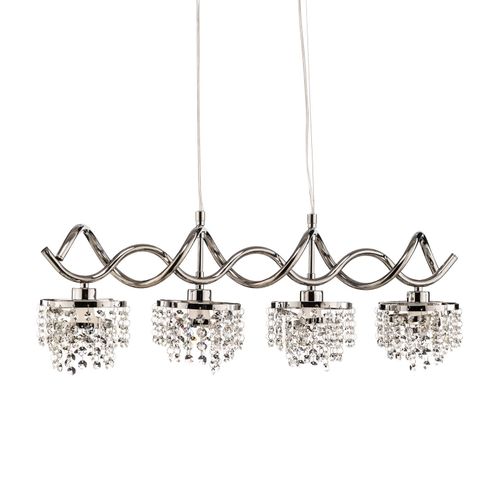 Pendelleuchte Kalea vierflammig mit Glasbehang