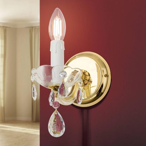 Wandleuchte Marie Claire, Kristallglas, 1-flammig
