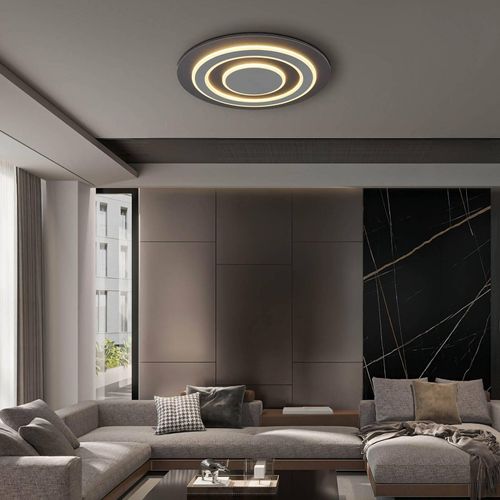 LED-Deckenlampe Jayden, Ø 48 cm, anthrazit/grau, Metall