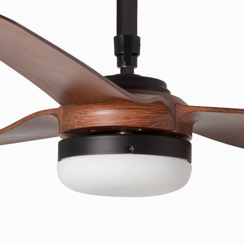 Deckenventilator Punt M DC LED schwarz/Holz dunkel
