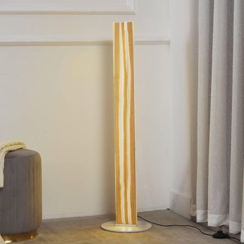 Lucande LED-Stehleuchte Silja, 101 cm, Holz, Harz, 3000K