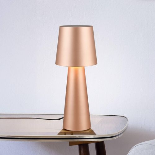 Tischleuchte Nubian, braun, Höhe 40 cm, Metall, E27