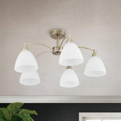 Deckenlampe Kinga, altmessing, 5-flammig