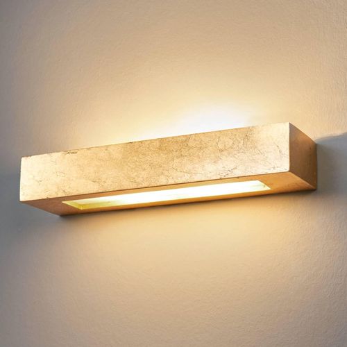 Lindby Wandleuchte Emina, gold, Gips, 36cm, E14