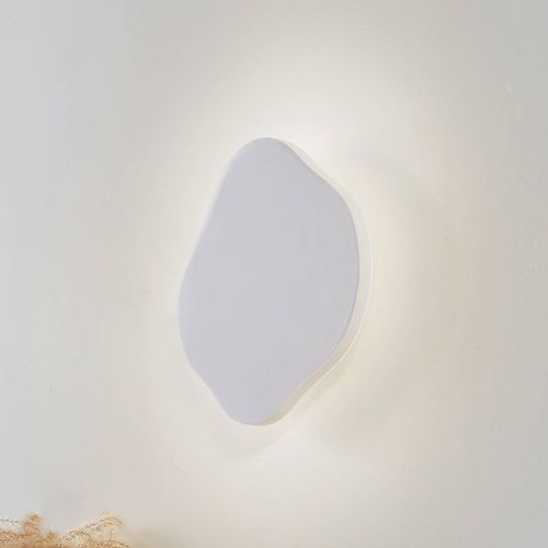 Lindby LED-Wandleuchte Nielson, weiß, Gips, 30 x 30 cm