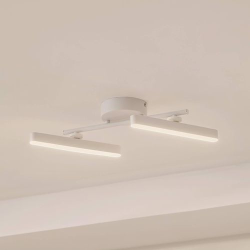 Lindby LED-Strahler Eldrin, weiß, 2-flg., Lichtleiste