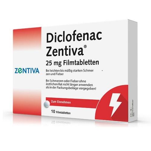 DICLOFENAC Zentiva 25 mg Filmtabletten 10 St