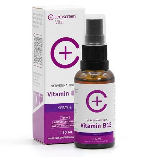 CERASCREEN Vitamin B12 hochdosiert vegan Spray 30 ml