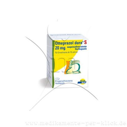 OMEPRAZOL dura S 20 mg magensaftresist.Hartkapseln 14 St
