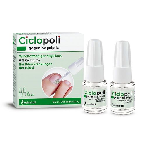 Ciclopoli gegen Nagelpilz Nagellack Doppelpack 2x 6,6 ml 2X6.6 ml