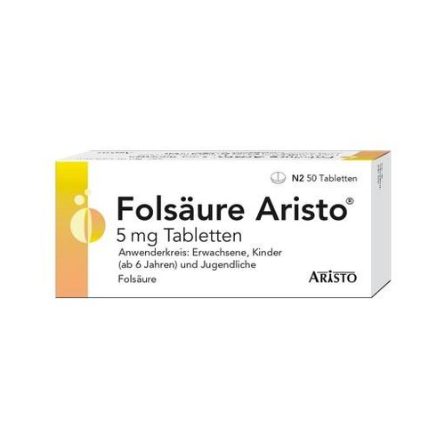 FOLSÄURE ARISTO 5 mg Tabletten 50 St