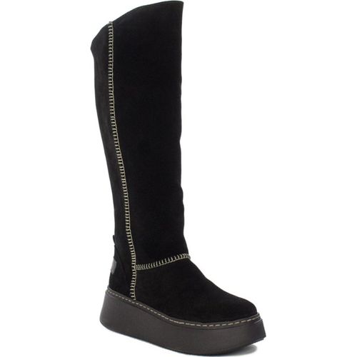 Leder Damen Stiefel auf einer massiven Plattform Maciejka 06312-01 Schwarz 38