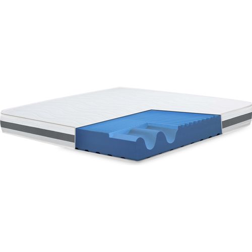 The White Stone Doppelmatratze 160x220 Basic, Antibakteriell, Anti-Milben, Anti-Allergie.| Höhe 20 cm | Italy