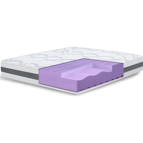 The White Stone Doppelmatratze 150x190 Carbon, Antibakteriell, Anti-Milben, Anti-Allergie.| Höhe 25 cm | Italy