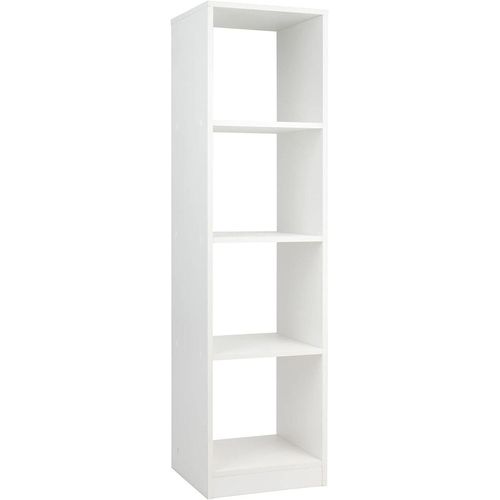 Regal mit 4 Fächern, Bücherregal Holz, 38 x 142 x 33 cm