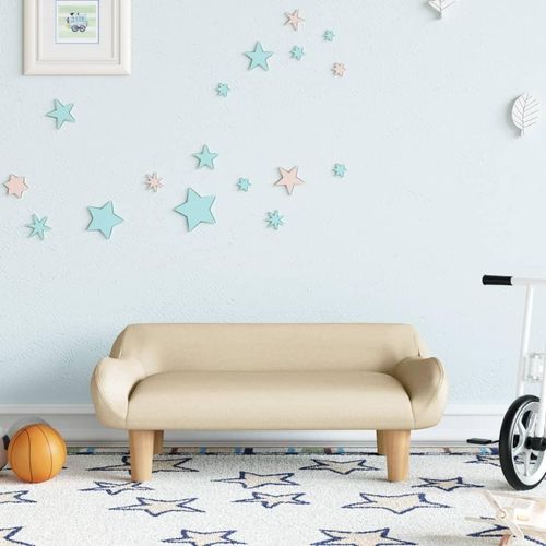 Kindersofa 70X40X24 Cm Stoff | Farbe: Creme