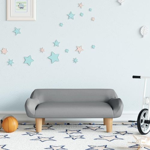Kindersofa 70X40X24 Cm Stoff | Farbe: Hellgrau
