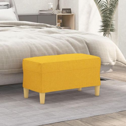 Sitzbank Stoff | Farbe: Hellgelb | Größe: 70 x 35 x 41 cm