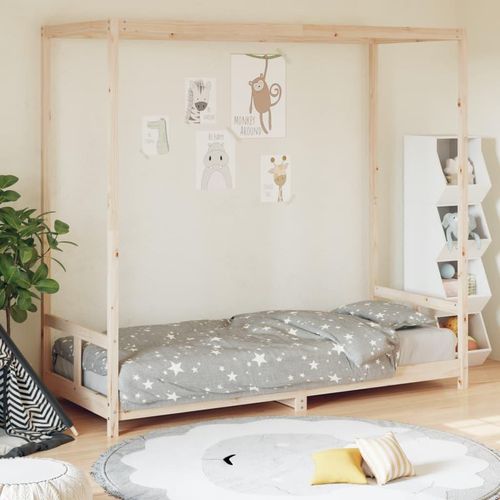 Kinderbett Massivholz Kiefer | Farbe: Natur | Größe: 80 x 200 cm