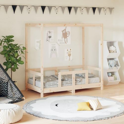 Kinderbett Massivholz Kiefer | Farbe: Natur | Größe: 70 x 140 cm