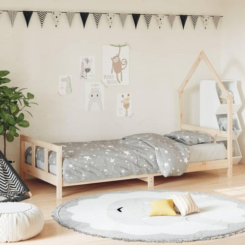 Kinderbett Massivholz Kiefer | Farbe: Natur | Größe: 90 x 190 cm