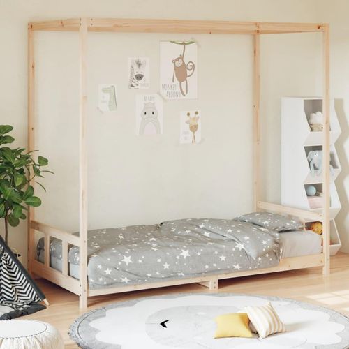 Kinderbett Massivholz Kiefer | Farbe: Natur | Größe: 90 x 190 cm