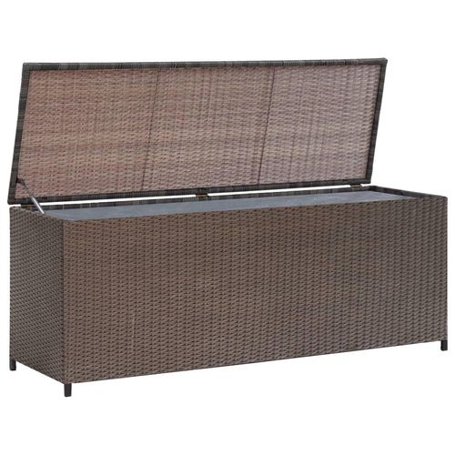 Garten-Auflagenbox 120X50X60 Cm Poly Rattan | Farbe: Braun