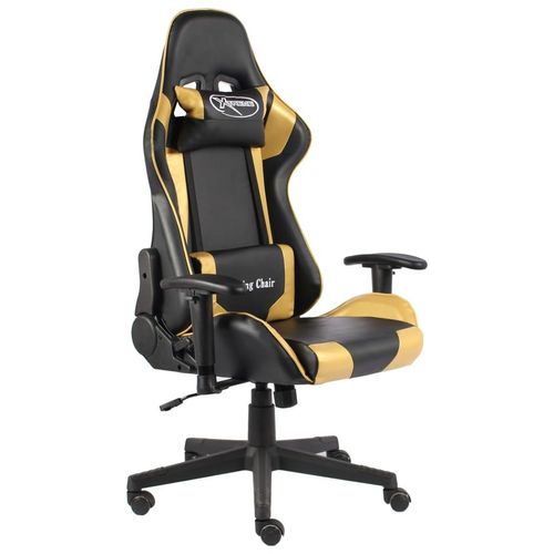 Gaming-Stuhl Drehbar Pvc | Farbe: Gold | Modell: Ohne Fußablage