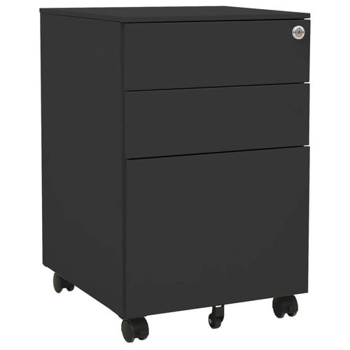 Aktenschrank Mit Rollen 39X45X60 Cm Stahl | Farbe: Anthrazit
