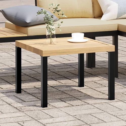 Garten-Couchtisch 55X55X39,5 Cm Pulverbeschichteter Stahl