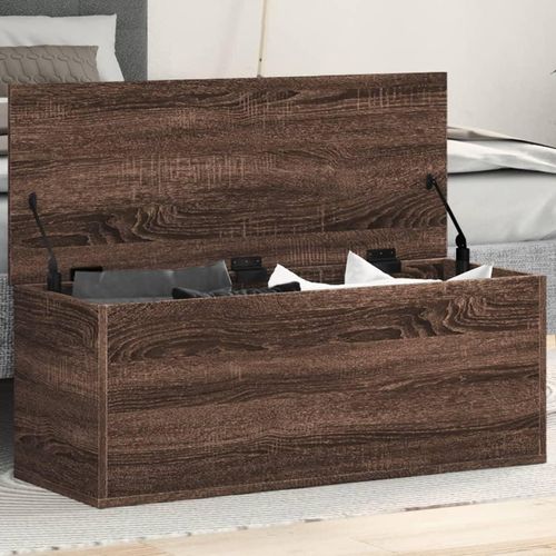 Truhe Braun Eichen-Optik 90X35X35 Cm Holzwerkstoff