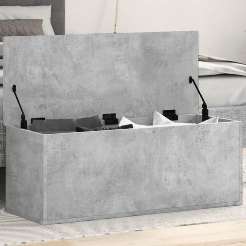 Truhe Betongrau 90X35X35 Cm Holzwerkstoff