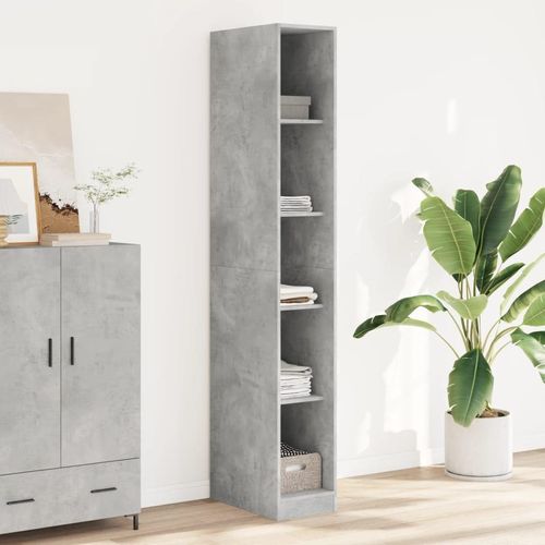 Kleiderschrank Holzwerkstoff Betongrau | Größe: 30 x 50 x 200 cm | Menge: 4 Böden