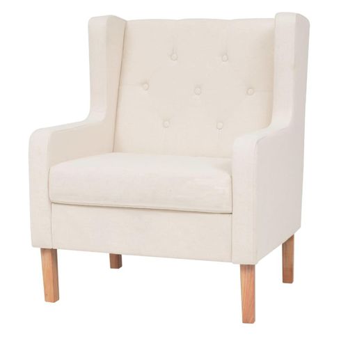 Sessel Stoff | Farbe: Cremeweiß