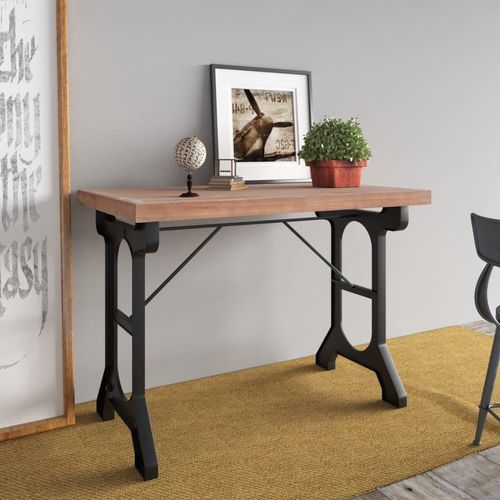 Esstisch 110X65X82 Cm Massivholz Tanne Und Eisen