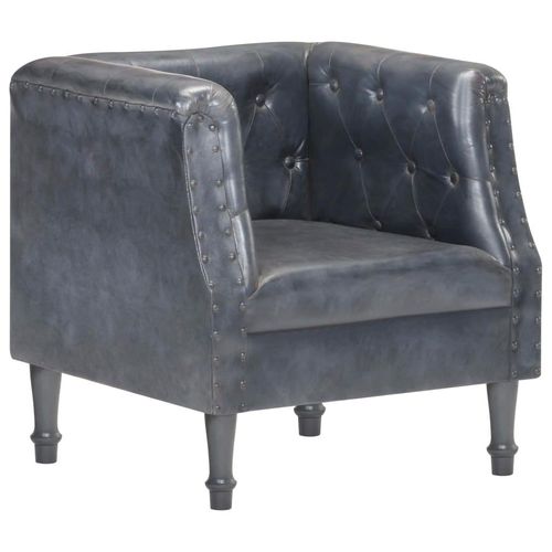 Sessel Echtleder | Farbe: Grau
