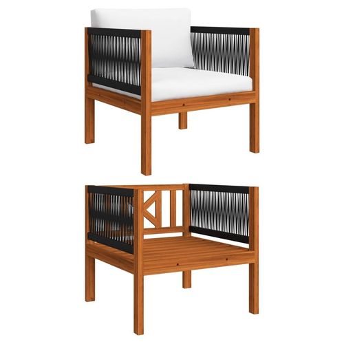 Garten-Ecksofas 2 Stk. Mit Auflagen Akazie Massivholz | Modell: Sessel