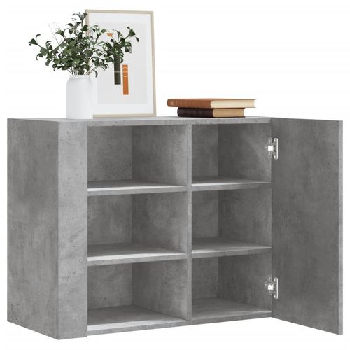 Wandregal 75X35X60 Cm Holzwerkstoff | Farbe: Betongrau