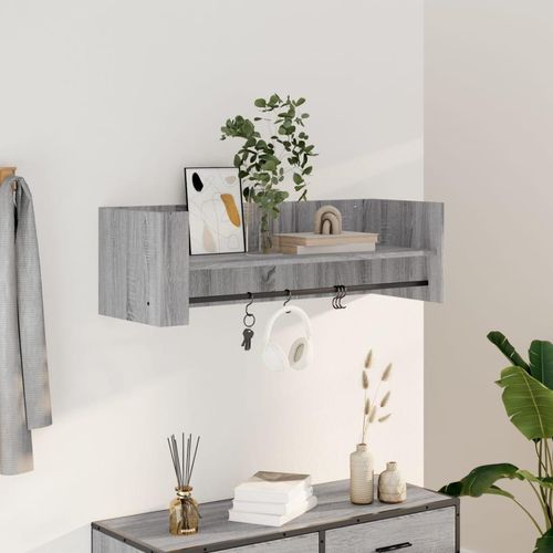 Wandregal 70,5X35X30,5 Cm Holzwerkstoff | Farbe: Grau Sonoma | Größe: 100 x 35 x 30.5 cm