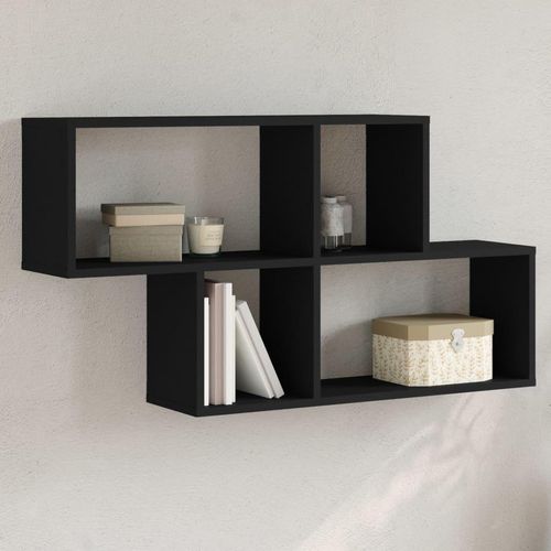 Wandregal Braun Eichen-Optik 100X20X53 Cm Holzwerkstoff | Farbe: Schwarz
