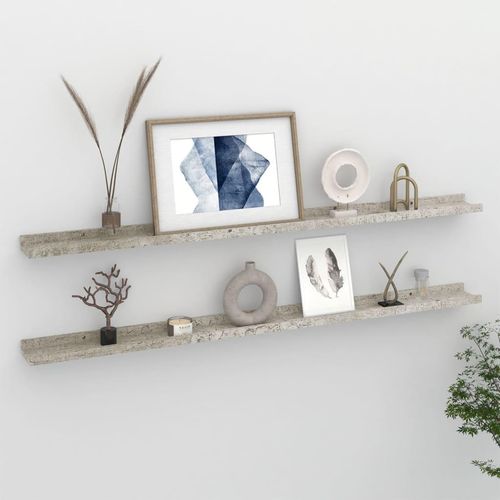 Wandregale 2 Stk. Betongrau | Anzahl im Paket: 2 | Größe: 115 x 9 x 3 cm
