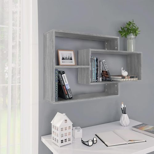 Wandregale 104X20X58,5 Cm Holzwerkstoff | Farbe: Grau Sonoma