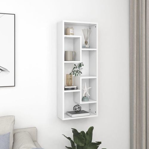Wandregal 36X16X90 Cm Holzwerkstoff | Farbe: Weiß