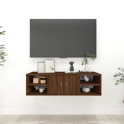 Wandregal 102X30X29 Cm Holzwerkstoff | Farbe: Braune Eiche