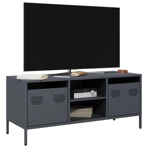 Tv-Schrank 101,5X39X43,5 Cm Kaltgewalzter Stahl | Farbe: Anthrazit