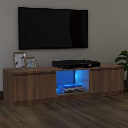 Tv-Schrank Mit Led-Leuchten Artisan-Eiche | Farbe: Braune Eiche | Größe: 120 x 30 x 35.5 cm