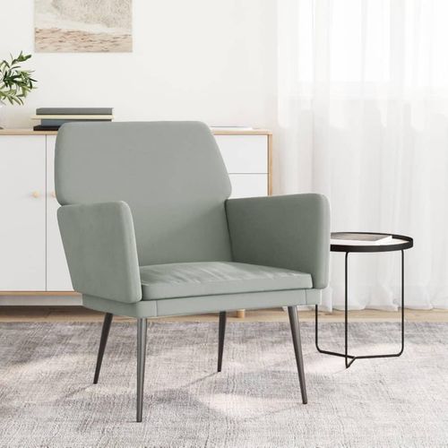 Sessel 62X79X79 Cm Samt | Farbe: Hellgrau