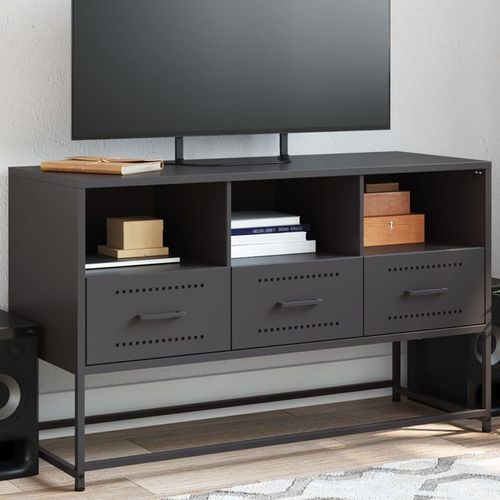 Tv-Schrank 100,5X39X60,5 Cm Stahl | Farbe: Schwarz